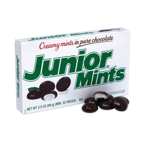 Junior Mints Theater Box, Dark Chocolate Mint, 35 oz Box, PK12, 12PK 793040